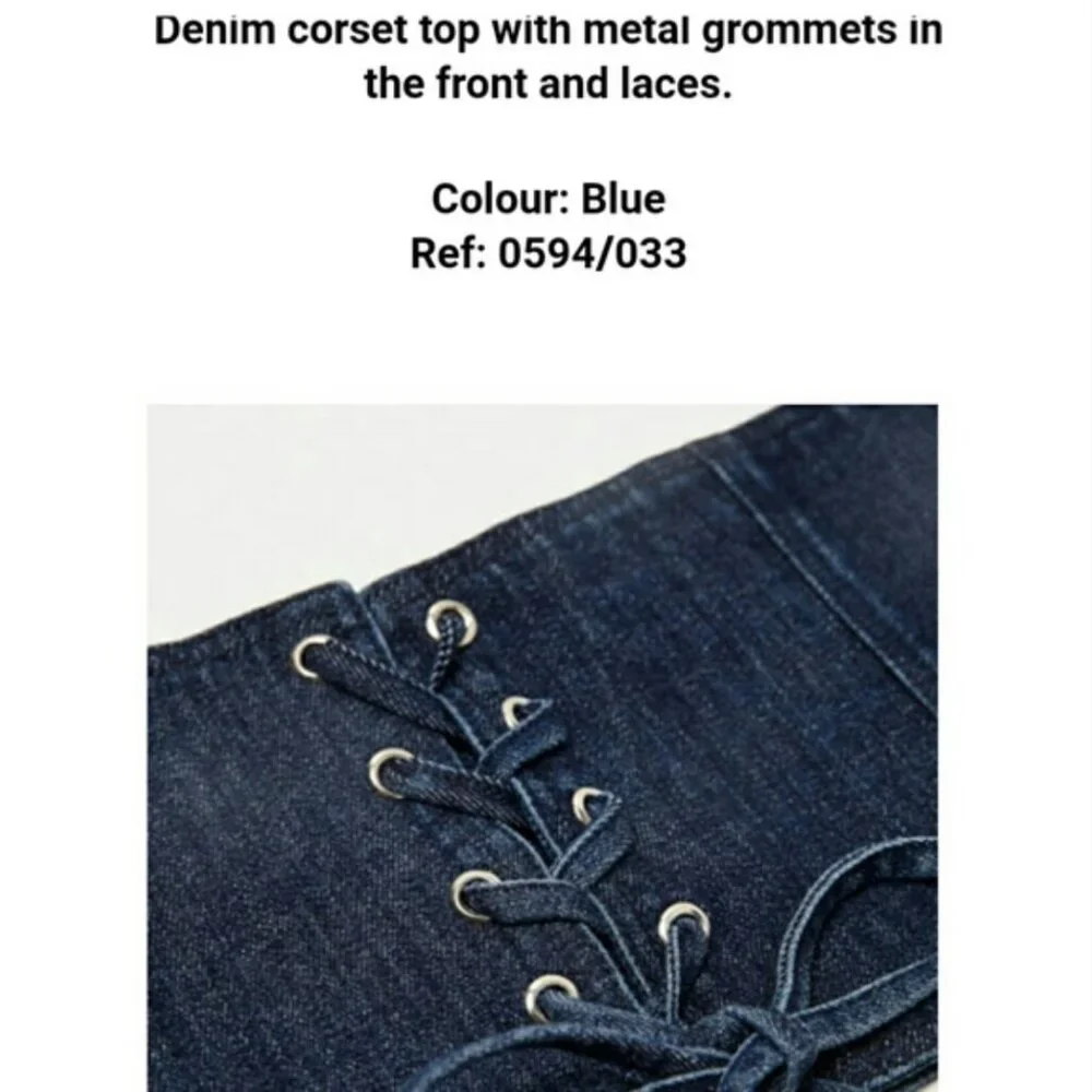 Zara corset blue